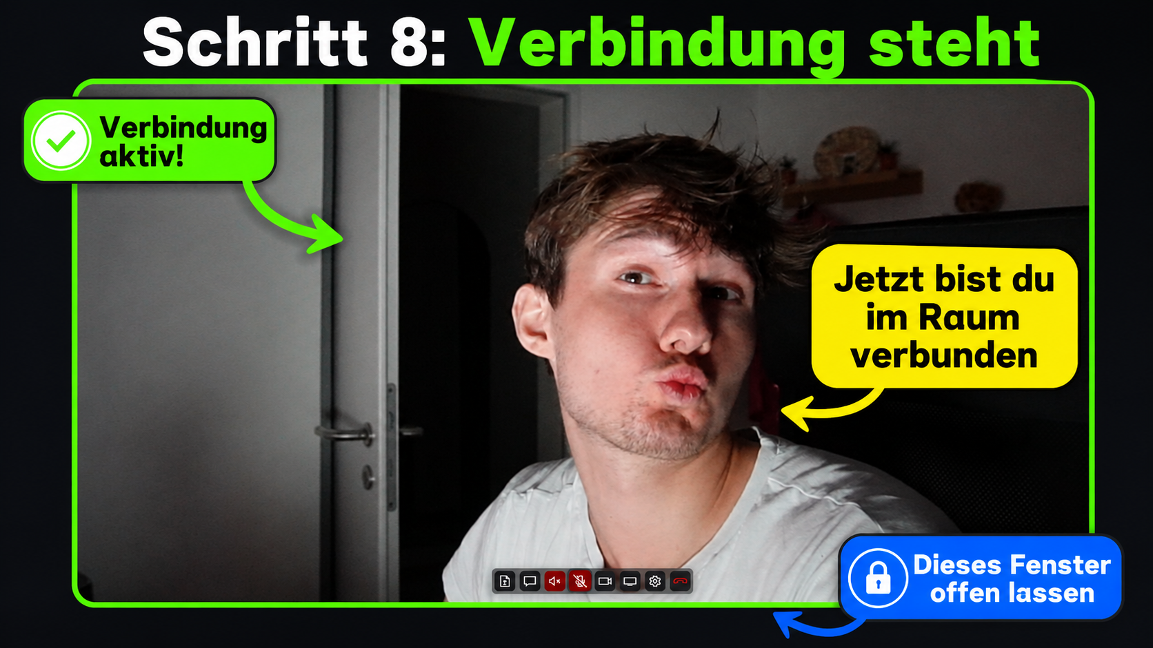 Aktive Verbindung in VDO Ninja