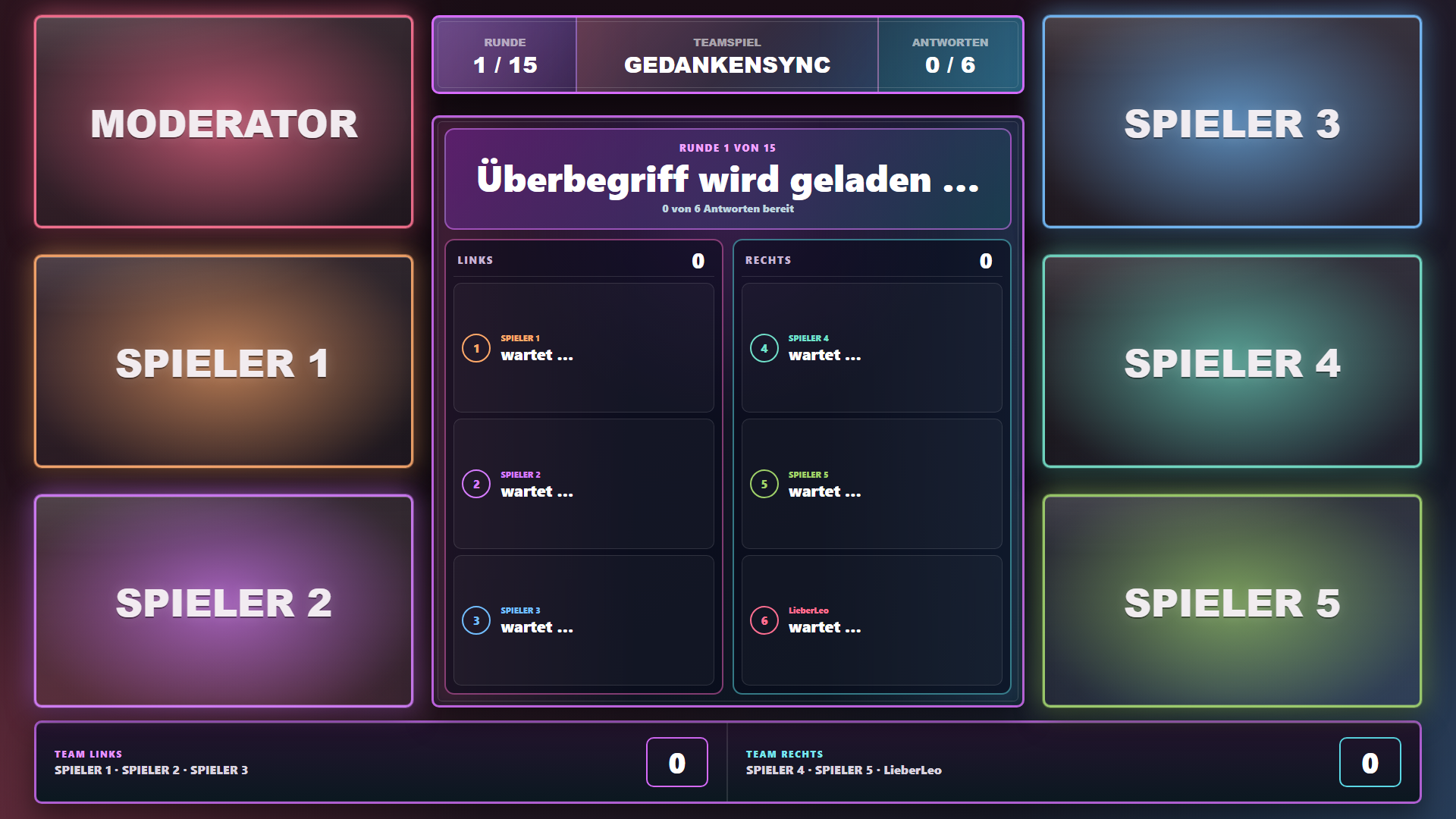 GedankenSync Spielansicht
