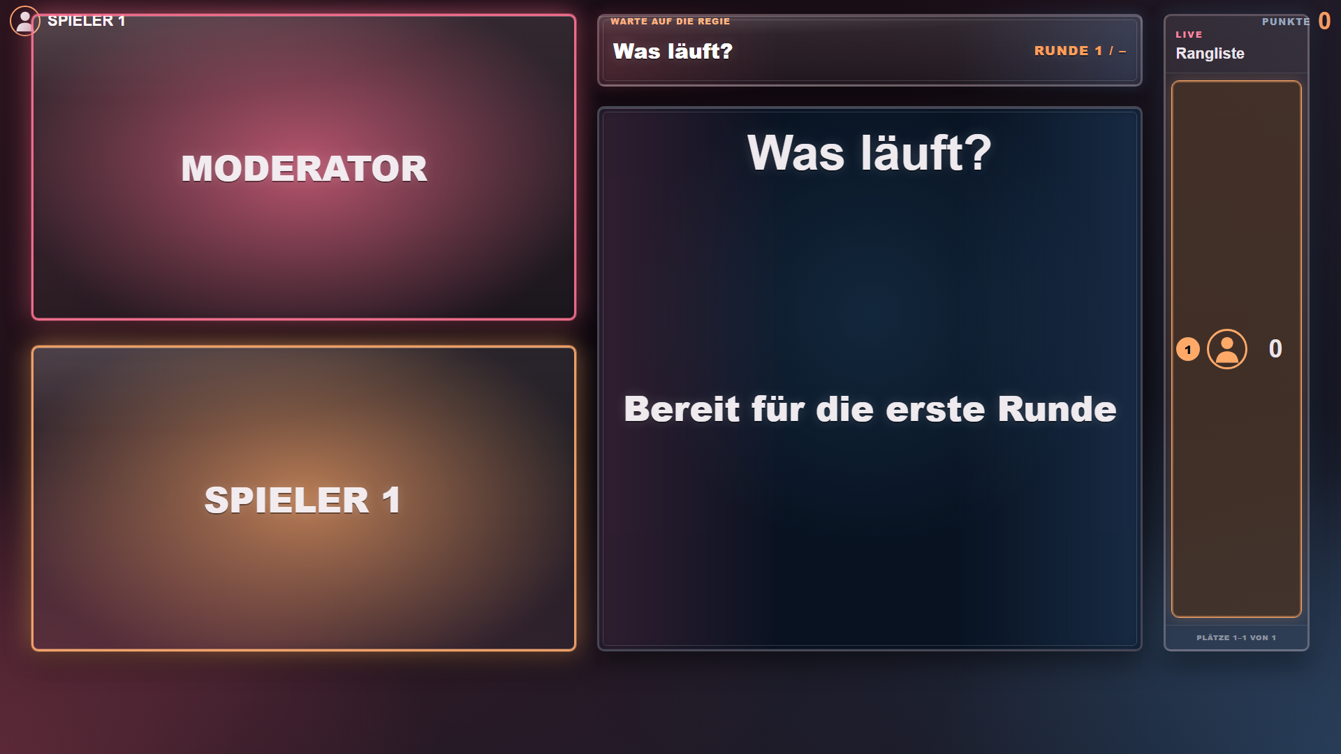 Was läuft Spielansicht